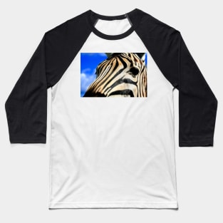 Zebra Profile Macro Baseball T-Shirt